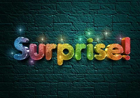 Shine header text, glitter, sparkle, rainbow Stock Photos