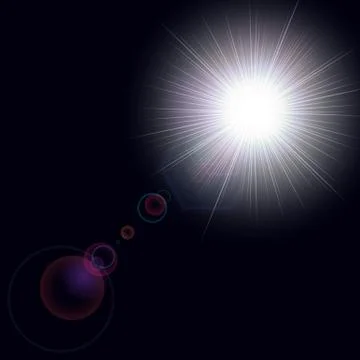 Shine from the lens Stock Illustration