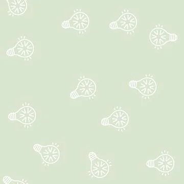Shine light bulb line seamless pattern Illustrazione stock