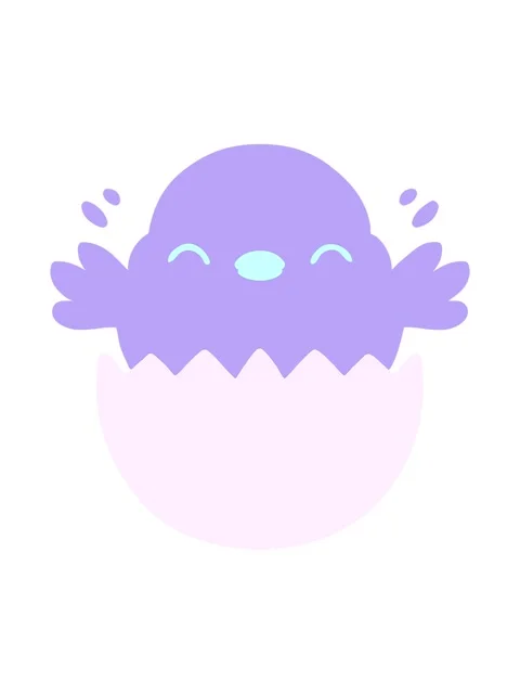 Shine light effect animation of baby bird hatching from egg Stock Footage 324454835