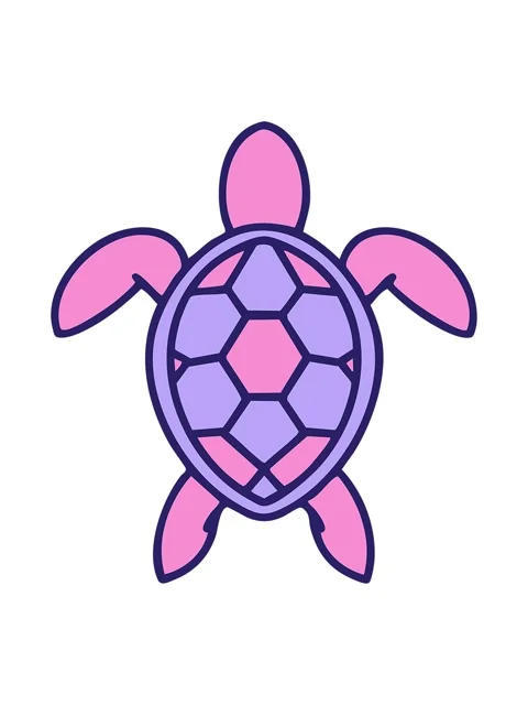 Shine light effect animation of brazilian turtle shown from above drawing Stock Footage 324250098