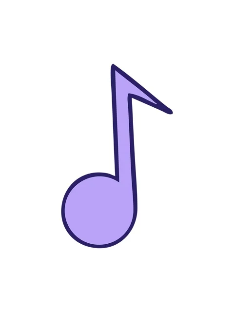 Shine light effect animation of cartoon of a musical note Stock Footage 324070198