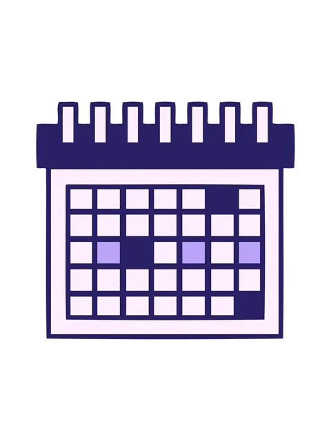 Shine light effect animation of cartoon of a work calendar Stock Footage 324082286