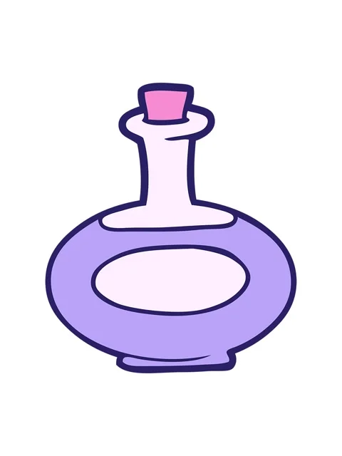 Shine light effect animation of cartoon perfume bottle Stock-Footage 324094901