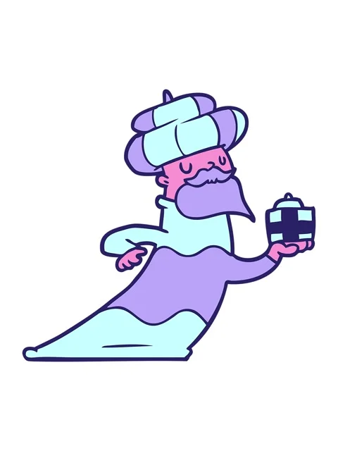 Shine light effect animation of cartoon of one of three wise men Stock Footage 324113762