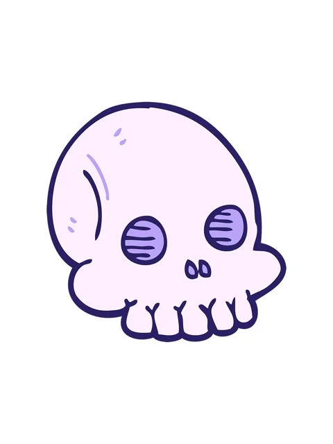 Shine light effect animation of cartoon doodle halloween skull Stock Footage 324158013