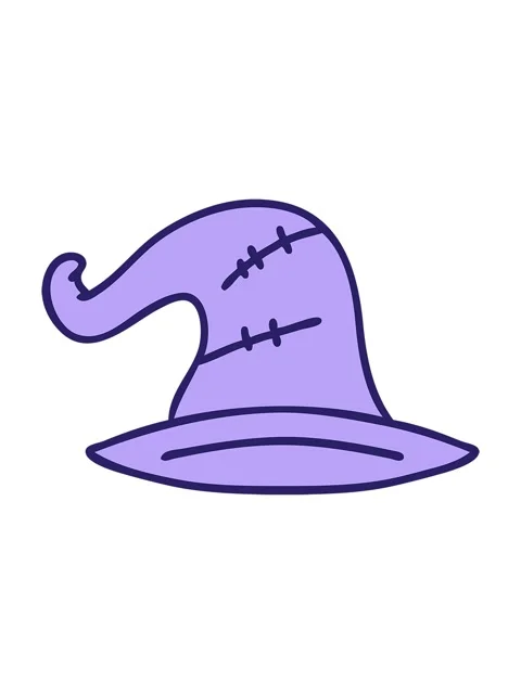 Shine light effect animation of cartoon of an old wizard hat Stock Footage 324203462