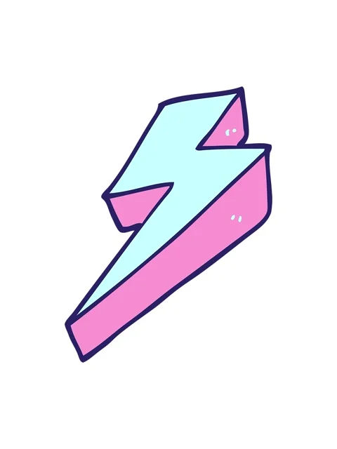 Shine light effect animation of cartoon doodle thunder bolts Stock Footage 324206433