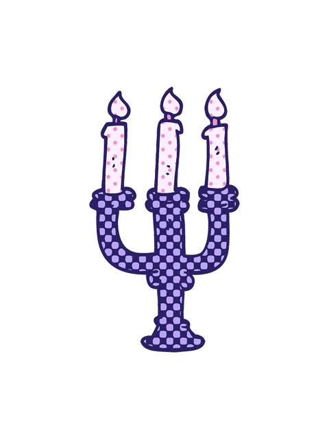Shine light effect animation of cartoon doodle spooky candles Stock Footage 324216302