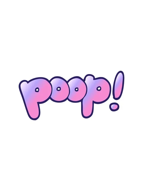 Shine light effect animation of cartoon doodle font poop Stock Footage 324262565