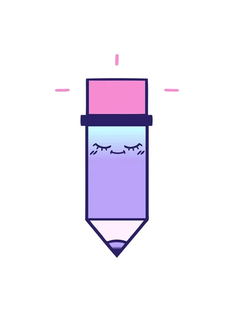 Shine light effect animation of cartoon of a fun pencil Stock Footage 324277889