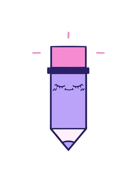 Shine light effect animation of cartoon of a pencil Stock Footage 324298444