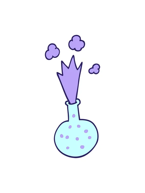 Shine light effect animation of cartoon doodle of a explosive chemical Stock Footage 324388145