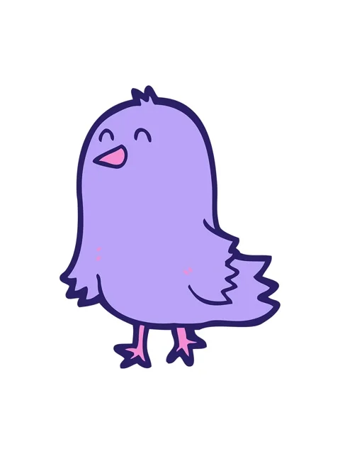 Shine light effect animation of cartoon cute fun bird Stock Footage 324404902