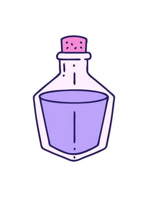 Shine light effect animation of cartoon of a potion bottle Vídeo Stock 324413678