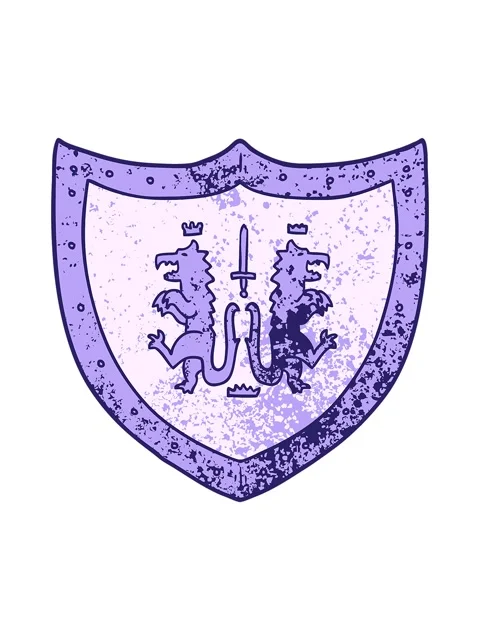 Shine light effect animation of cartoon heraldic shield Stock Footage 324426970