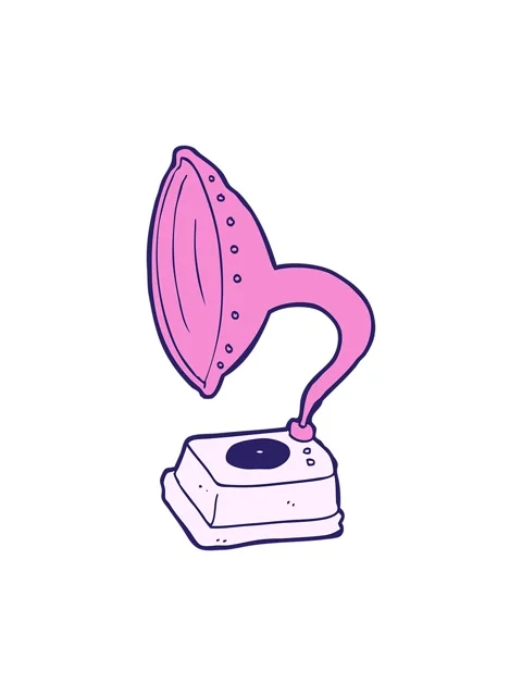 Shine light effect animation of cartoon phonograph Video stock 324458198
