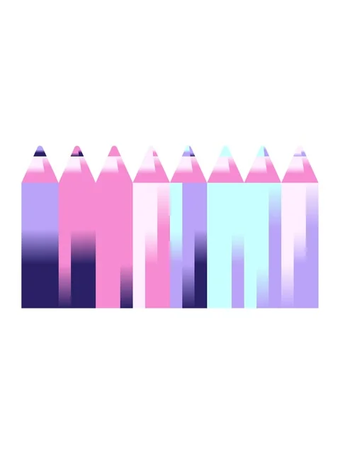 Shine light effect animation of color pencils graphic vector illustration ico Stock Footage 324139651