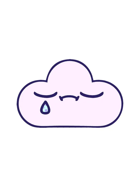 Shine light effect animation of comic book style cartoon of a sad cloud Stock Footage 324166863