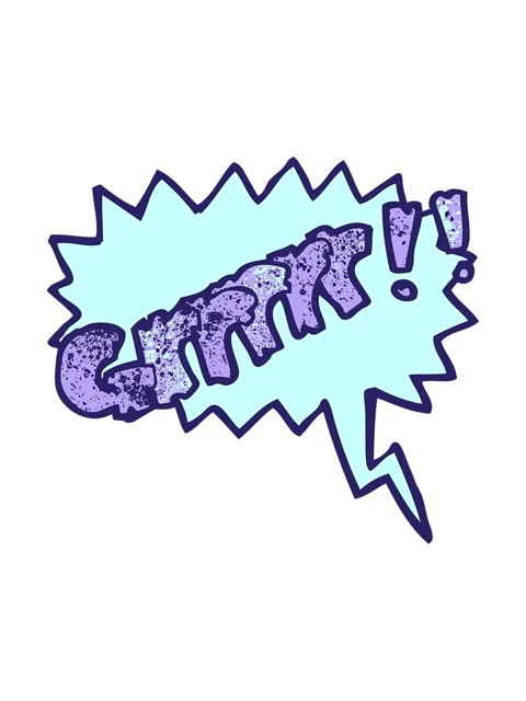 Shine light effect animation of comic book growl Stock Footage 324308145