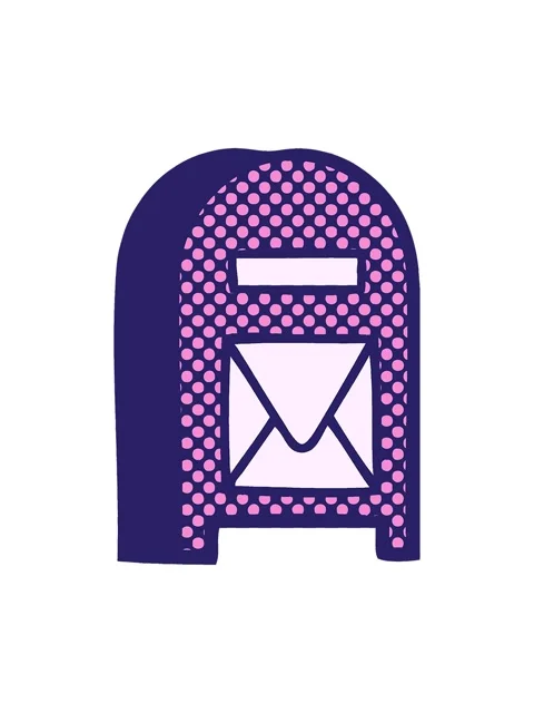 Shine light effect animation of comic book style cartoon of a mail box Stock Footage 324436632