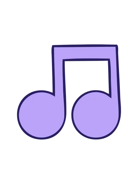 Shine light effect animation of cute cartoon of musical note Stock Footage 324125381