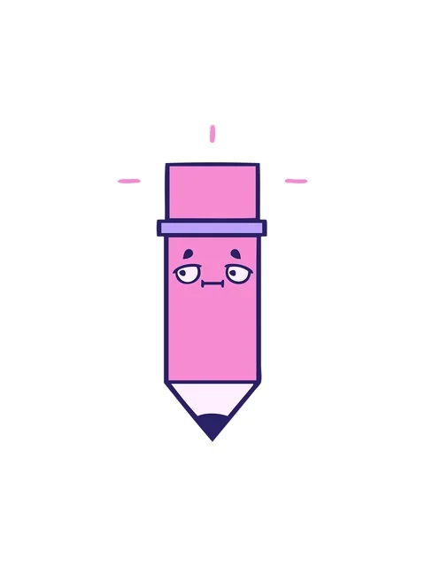 Shine light effect animation of cute cartoon of a pencil Stock Footage 324218629