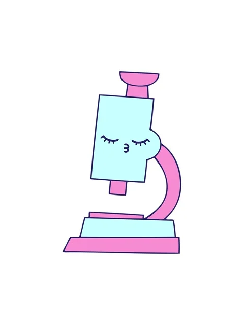 Shine light effect animation of cute cartoon of a microscope Stock Footage 324234281