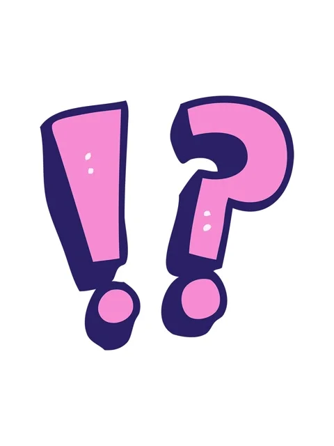 Shine light effect animation of doodle question mark and exclamation mark Stock Footage 324324373