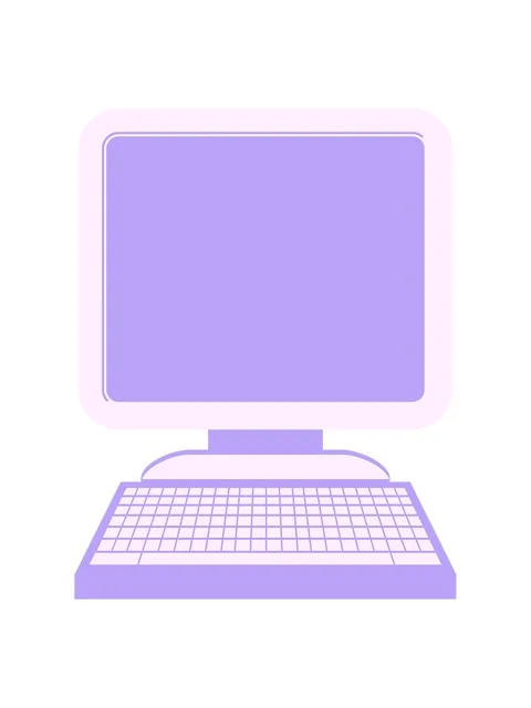Shine light effect animation of Flat colour illustration of a computer Stock Footage 324074303