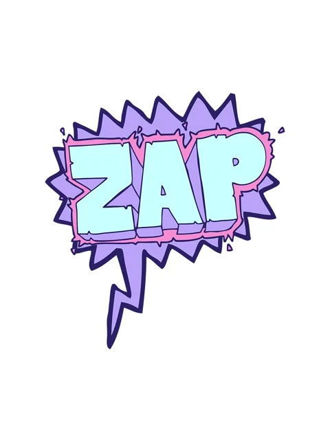 Shine light effect animation of freehand drawn speech bubble cartoon zap symb Stock Footage 324182547