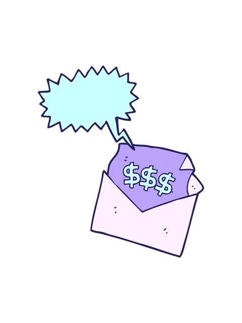 Shine light effect animation of freehand drawn speech bubble cartoon bill l.. Stock Footage 324459050