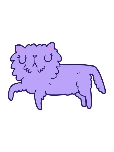 Shine light effect animation of a fun illustration of cartoon cat Stock Footage 324156033