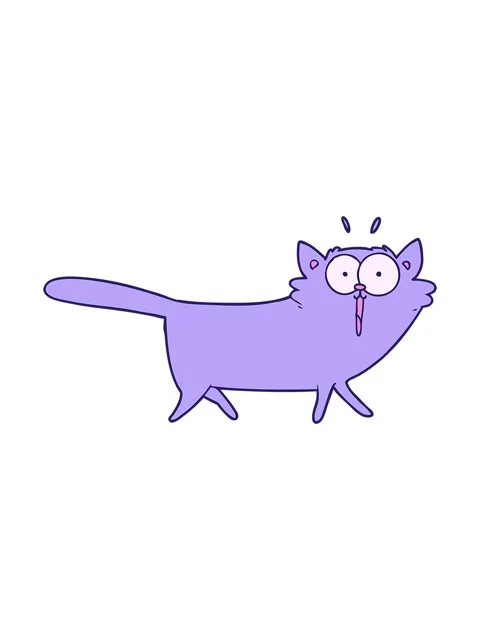 Shine light effect animation of fun cartoon cat drawing Stock Footage 324177345
