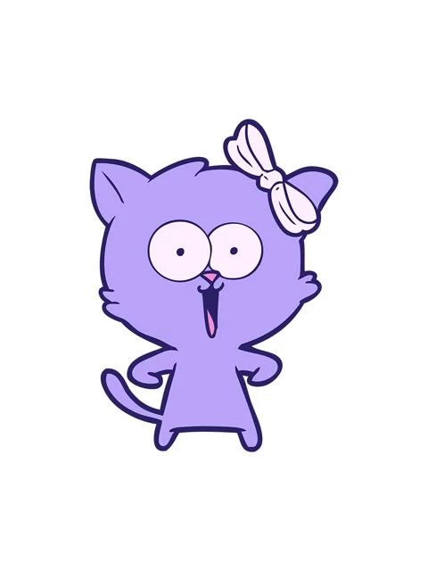 Shine light effect animation of a fun hand drawn cat Stock Footage 324455881
