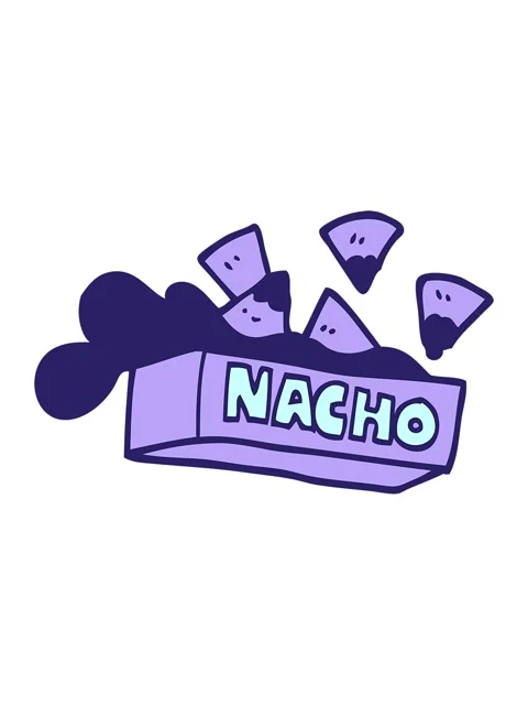 Shine light effect animation of hand drawn doodle style cartoon nacho box Stock Footage 324130199