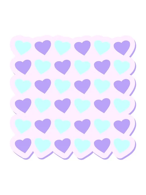 Shine light effect animation of hearts repeat pattern sticker Stock Footage 324452631