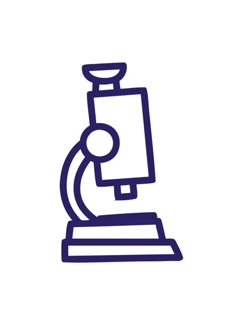 Shine light effect animation of microscope and slide symbol icon Stock Footage 324249594