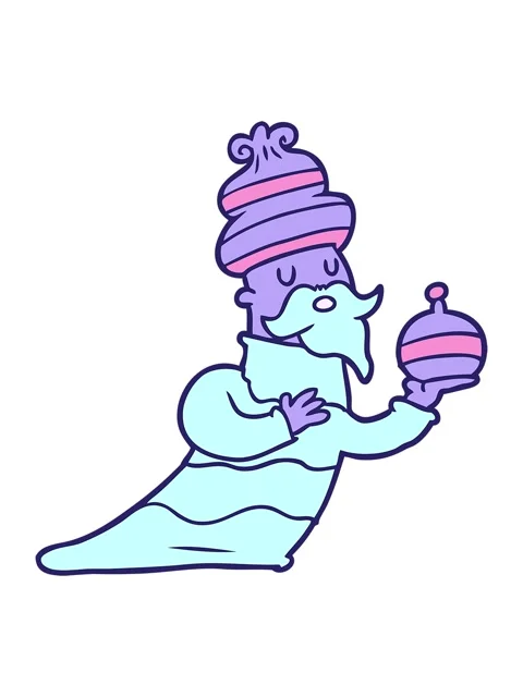 Shine light effect animation of one of three wise men cartoon Stock Footage 324454008