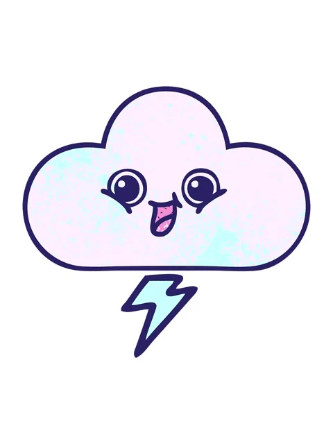 Shine light effect animation of retro grunge texture cartoon of a storm cloud Stock Footage 324186804
