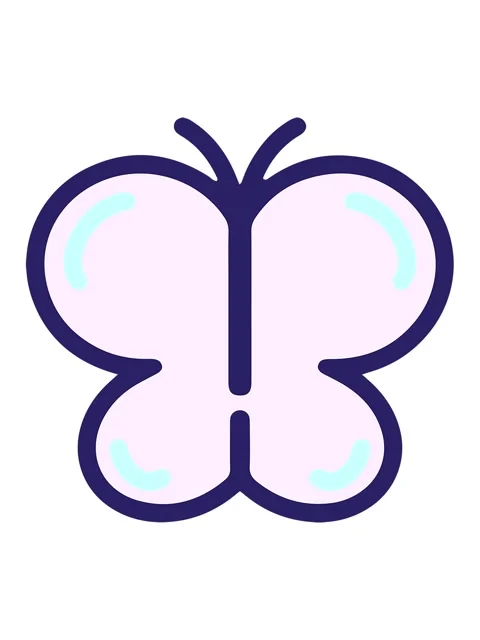 Shine light effect animation of simple fun butterfly Stock Footage 324477229