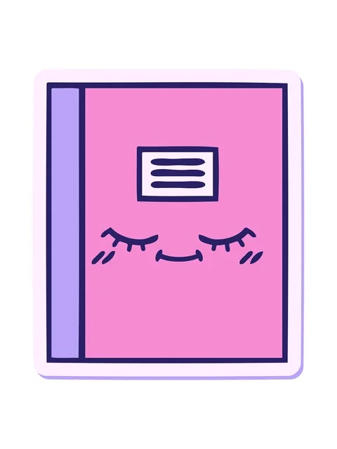 Shine light effect animation of sticker of a cute cartoon notebook Stock Footage 324386513