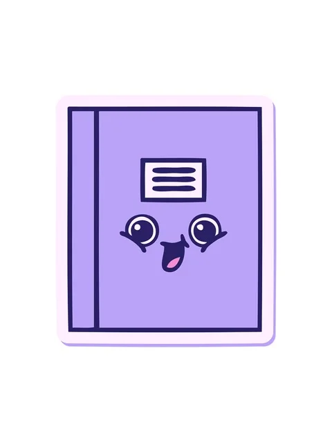 Shine light effect animation of a sticker of a cute cartoon notebook Stock Footage 324473464