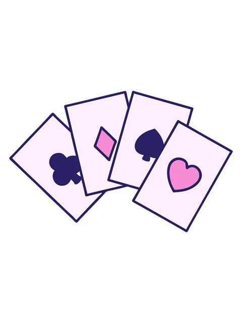 Shine light effect animation of tattoo in traditional style of a run of cards Stock Footage 324077234