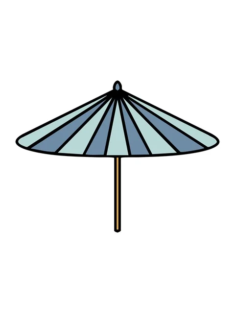 Shine light effect animation of traditional japanese waxed paper parasol 動画素材 324109090