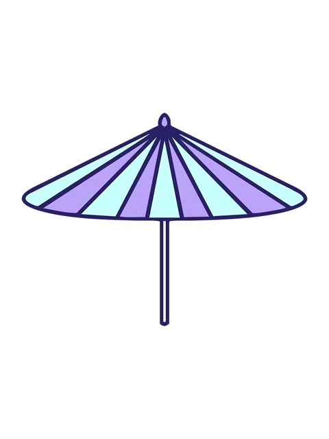 Shine light effect animation of traditional japanese waxed paper parasol imag 库存影片 324438521