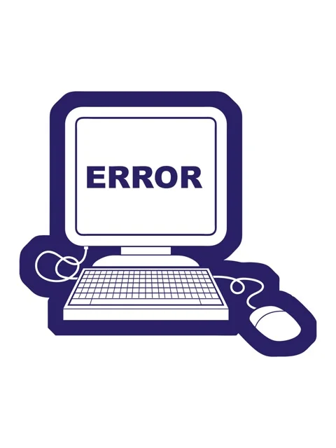 Shine light effect animation of vector icon illustration of a computer error Stock Footage 324251546