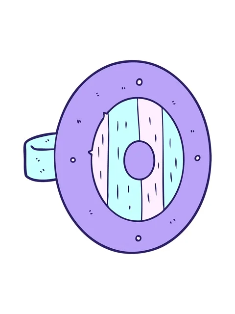 Shine light effect animation of viking shield cartoon Stock Footage 324324267