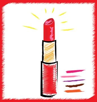 Shine of lipstick Stock Illustration