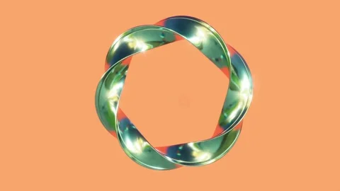 Shine Metal round curve able to loop endless Stock Footage 321710588